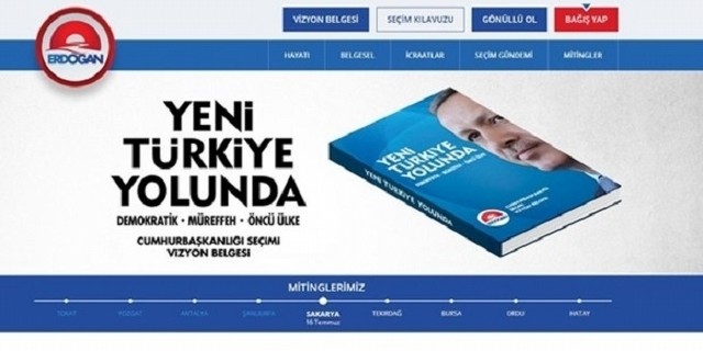 Cumhurbaşkanı Adayı Erdoğan'ın Sitesi Açıldı