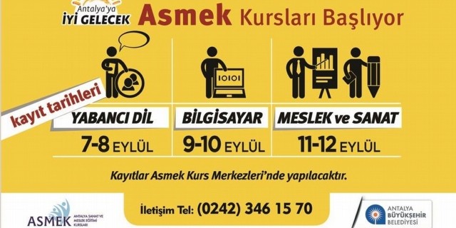 Asmek Kursları Başlıyor